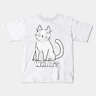 The Derpy What Cat the Funny cute cat Fun T-shirt Kids T-Shirt